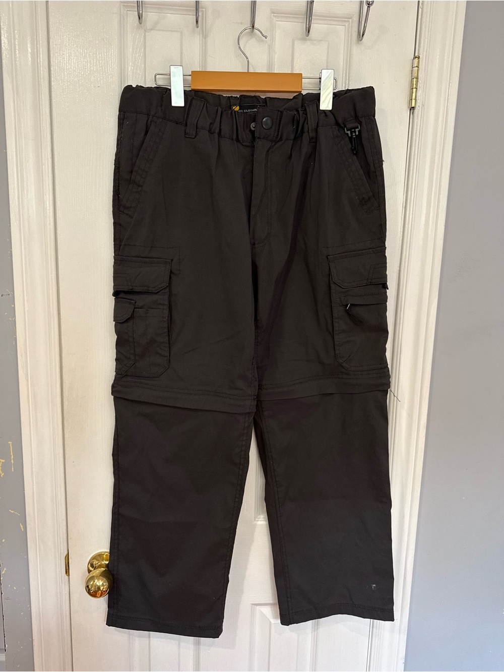 Men's Black Cargo Convertible Pants